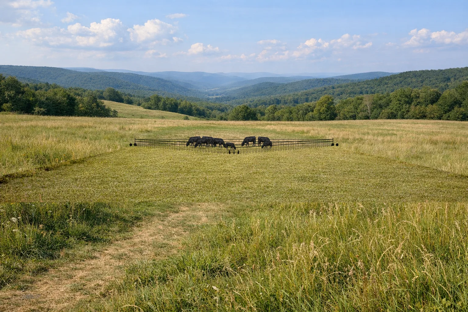HerdFence system moving across pasture to the next grazing block