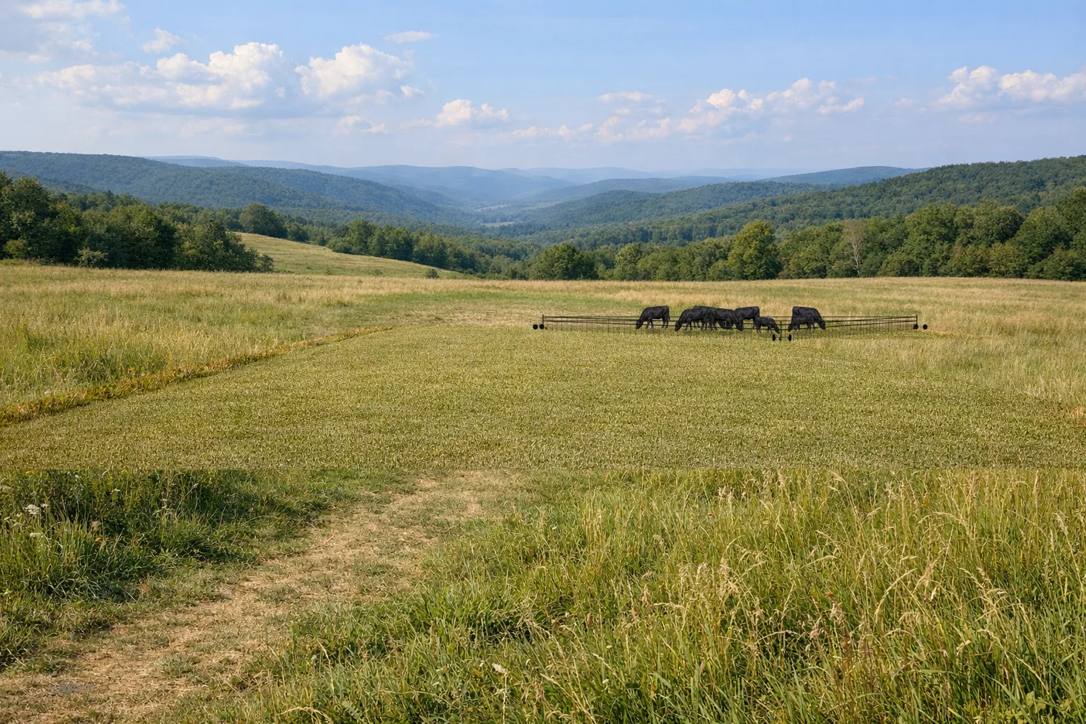 HerdFence paddock set up across open farmland